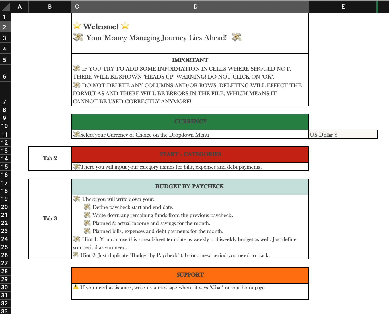 Financer Flow Ultimate Budget Template
