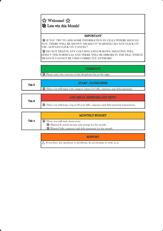 Monthly Budget Template