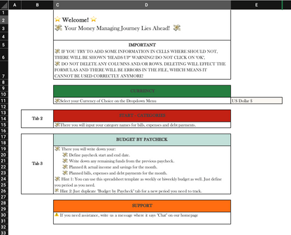 Financer Flow Ultimate Budget Template